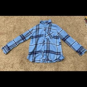 Light blue and dark blue flannel